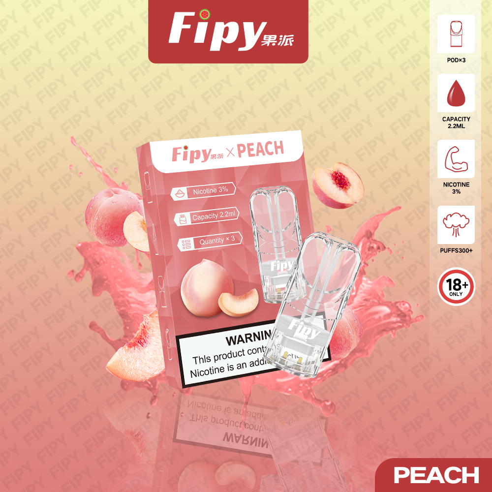 Fipy 果派透明煙彈-水蜜桃 Fipy 果派透明煙彈-水蜜桃